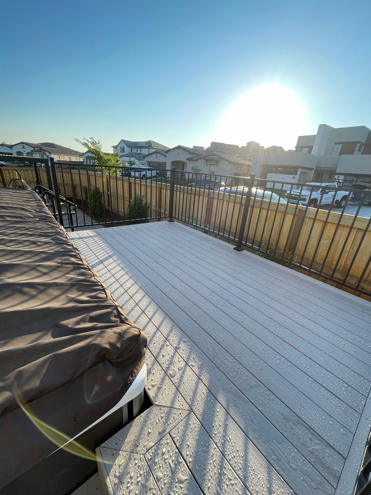 Outdoor kitchen island with Dekton countertops
